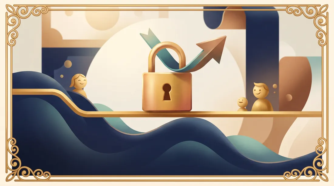 How rate protection locks your higher BAH, shown as a golden padlock holding a rate line steady against a falling arrow