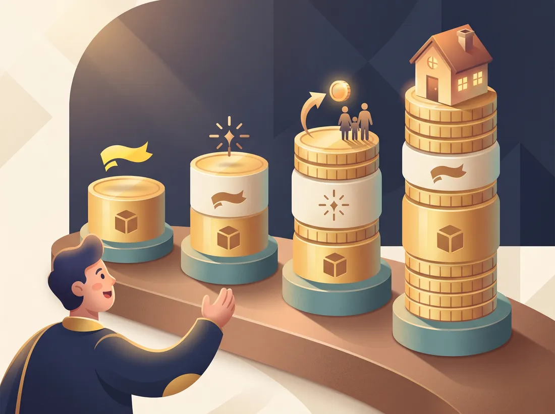 Yellow Ribbon Program and kickers stack on top of the GI Bill housing benefit, shown as ascending golden coin stacks topped by a home